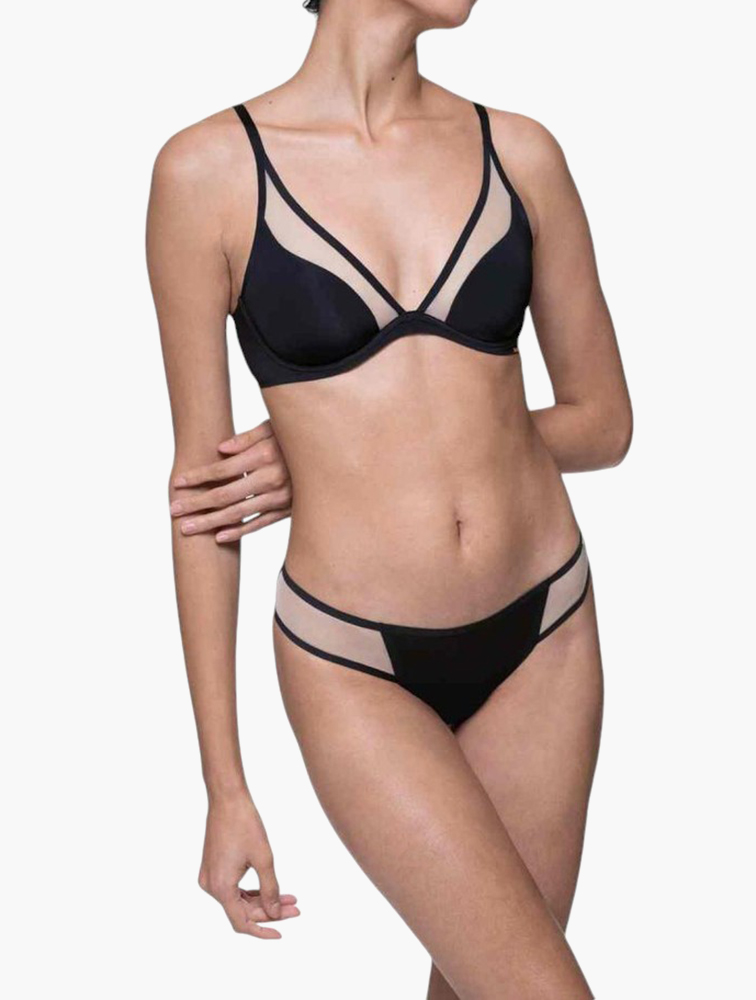 MyRunway | Shop Dorina Black Neve Mesh Brazilian Briefs for Women